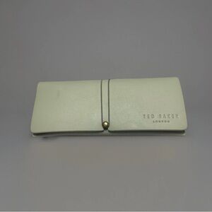 Ted Baker London Green Soft Shell Fold Over Wrap Closure Glasses Case